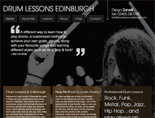 Tablet Screenshot of drumlessonsedinburgh.com